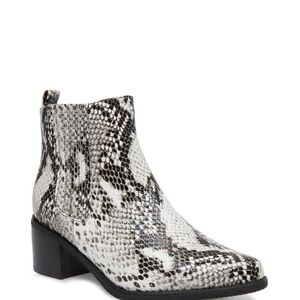 BLONDO ELVINA WATERPROOF LEATHER SNAKE ANKLE BOOTS NWT SZ 7.5